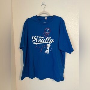Blue Graphic Short-Sleeve Tee - Vin Scully Design